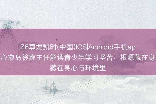 Z6尊龙凯时(中国)IOS|Android手机app下载 南京心愈岛徐爽主任解读青少年学习坚苦：根源藏在身心与环境里