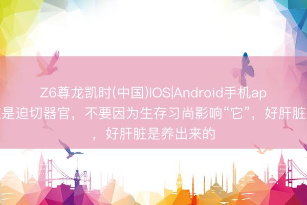 Z6尊龙凯时(中国)IOS|Android手机app下载 肝脏是迫切器官,不要因为生存习尚影响“它”,好肝脏是养出来的
