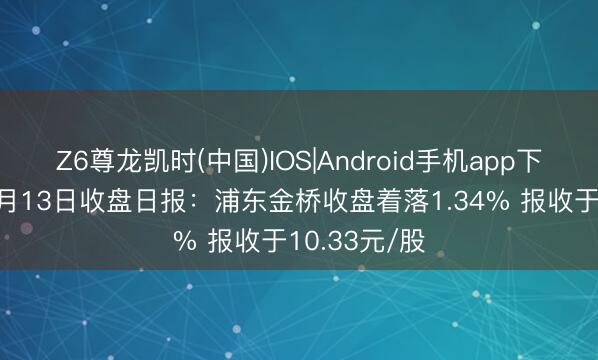 Z6尊龙凯时(中国)IOS|Android手机app下载 地产股5月13日收盘日报：浦东金桥收盘着落1.34% 报收于10.33元/股