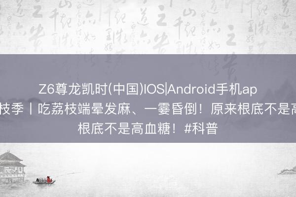 Z6尊龙凯时(中国)IOS|Android手机app下载 初夏荔枝季丨吃荔枝端晕发麻、一霎昏倒！原来根底不是高血糖！#科普