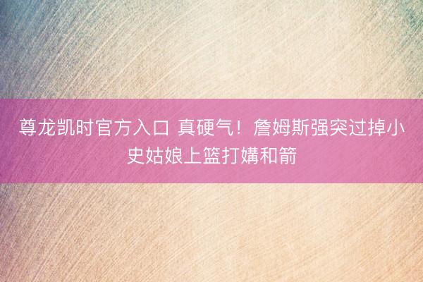 尊龙凯时官方入口 真硬气！詹姆斯强突过掉小史姑娘上篮打媾和箭