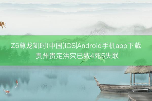 Z6尊龙凯时(中国)IOS|Android手机app下载 贵州贵定洪灾已致4死5失联