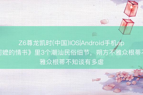Z6尊龙凯时(中国)IOS|Android手机app下载 《给阿嬷的情书》里3个潮汕民俗细节，朔方不雅众根蒂不知谈有多虐