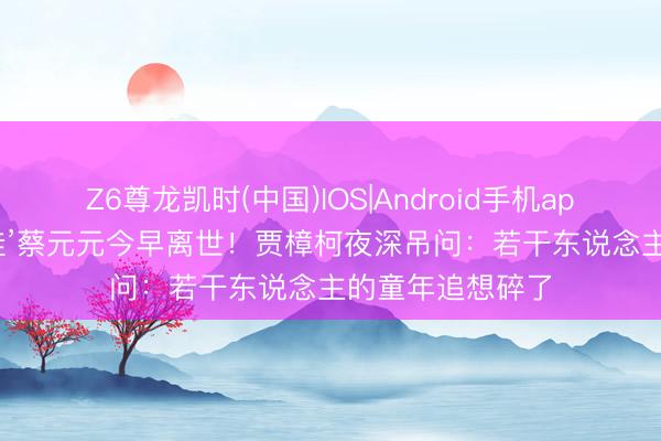 Z6尊龙凯时(中国)IOS|Android手机app下载 84岁‘海娃’蔡元元今早离世！贾樟柯夜深吊问：若干东说念主的童年追想碎了