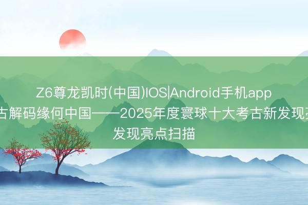 Z6尊龙凯时(中国)IOS|Android手机app下载 考古解码缘何中国——2025年度寰球十大考古新发现亮点扫描