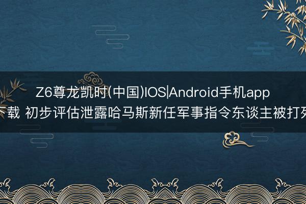 Z6尊龙凯时(中国)IOS|Android手机app下载 初步评估泄露哈马斯新任军事指令东谈主被打死