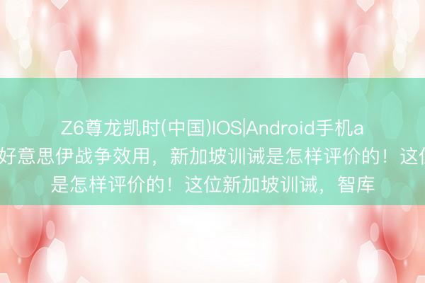 Z6尊龙凯时(中国)IOS|Android手机app下载 望望,关于好意思伊战争效用,新加坡训诫是怎样评价的!这位新加坡训诫,智库