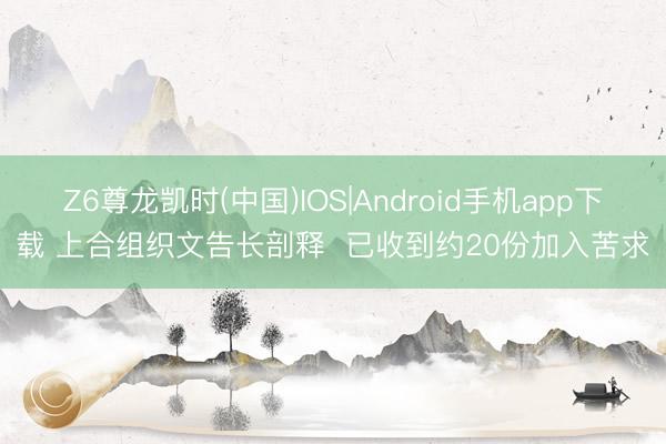 Z6尊龙凯时(中国)IOS|Android手机app下载 上合组织文告长剖释  已收到约20份加入苦求